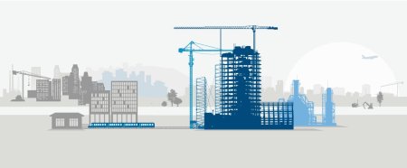 Стройка силуэт