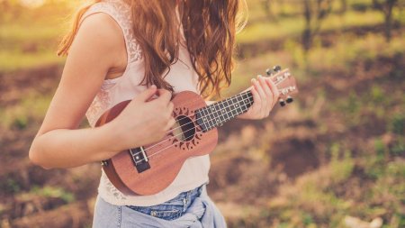 Девушка с укулеле