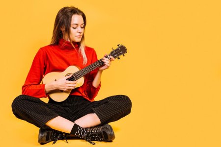 Человек с укулеле референс