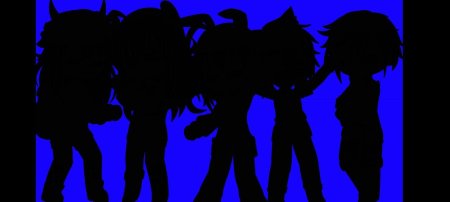 Толпа людей на зеленом фоне гача лайф