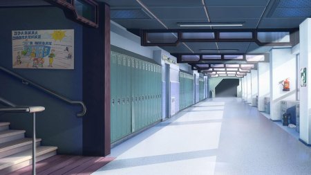 Коридор школы аниме гача лайф