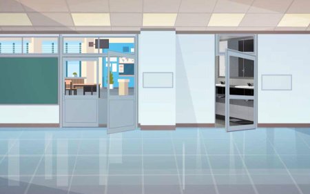 Коридор школы аниме гача лайф