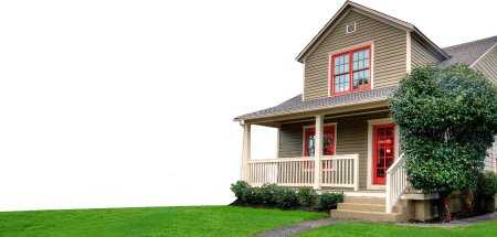 Дом на белом фоне