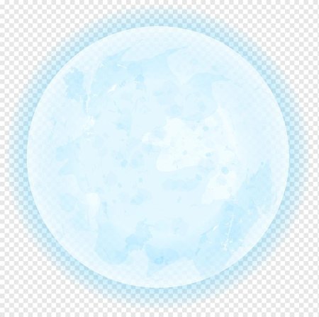 Голубой круг на прозрачном фоне