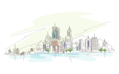 Город иллюстрация