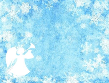 Рождественский фон с ангелочками