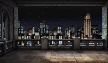 Гача лайф фон улица ночь балкон