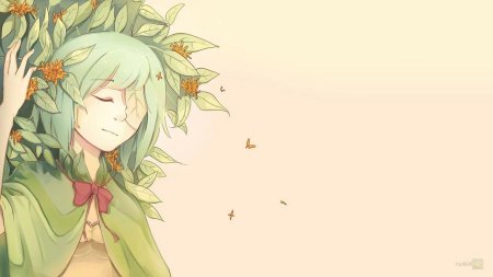 Зеленые аниме обои