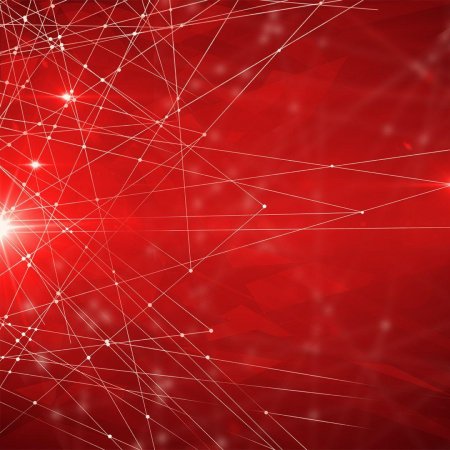 Красный технологичный фон