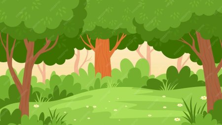 Дерево на опушке леса рисунок