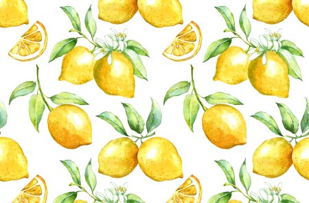 Лимон акварелью