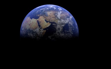Планета земля вид сбоку