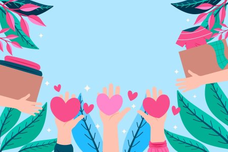 Фон волонтеру летний легкий