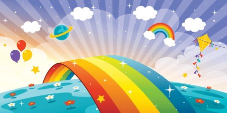 Фотообои Радуга рисунок