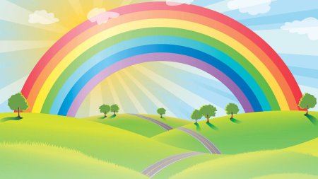 Радуга фон