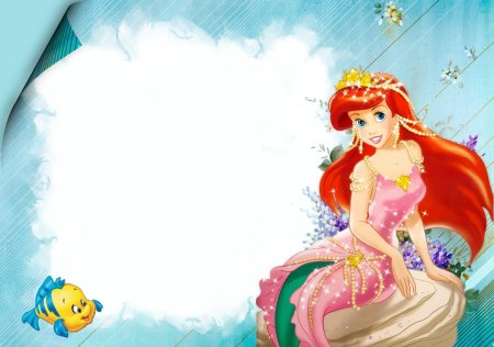 Русалочка Ариэль принцесса приглашение