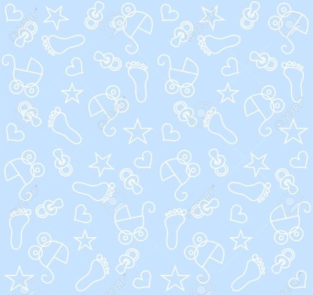 Паттерн голубой детский