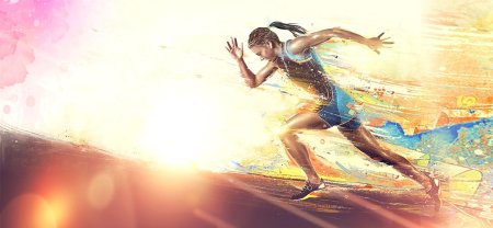 Бег абстракция