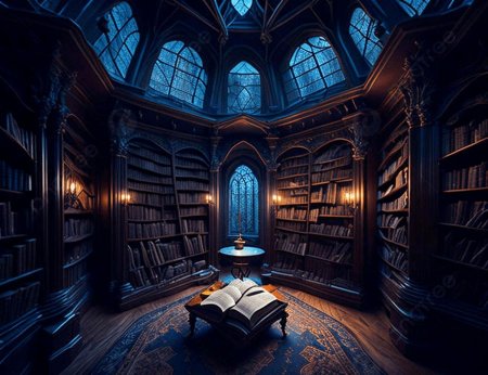 Библиотека ночью