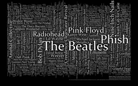 Белый тест на черном фоне