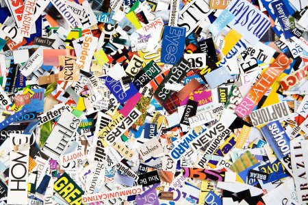 Вырезки из газет для коллажа