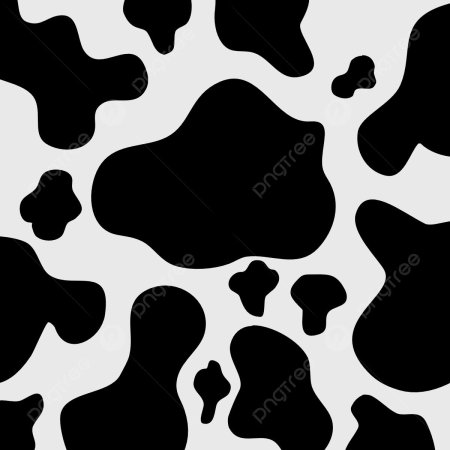 Следы коровы без фона