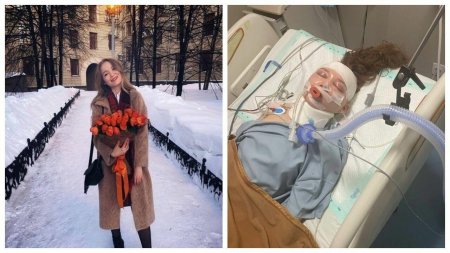 Настя Тропицель после аварии