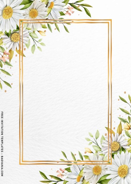 Цветочная рамка для пригласительных