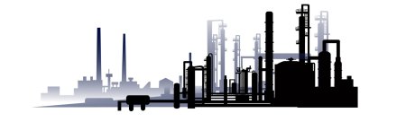 Завод на белом фоне