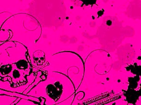 Череп на розовом фоне