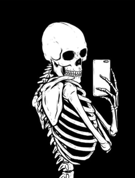 Фиолетовый скелет