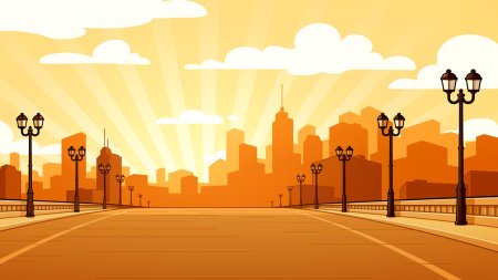 Фон города мультяшный