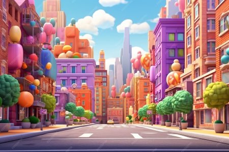 Город из мультика