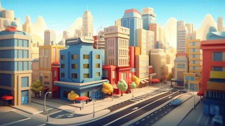 Мультяшная улица фон