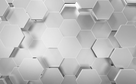 3д фотообои шестиугольники