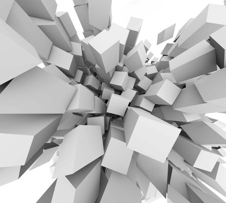 Белый объемный фон