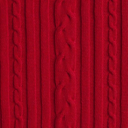 Красное вязаное полотно