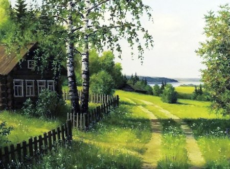 Художник Сергей Курицын деревня яблоня