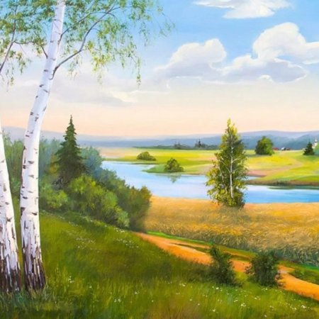 Пейзажи с березами
