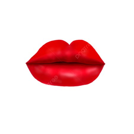 Губы на белом фоне