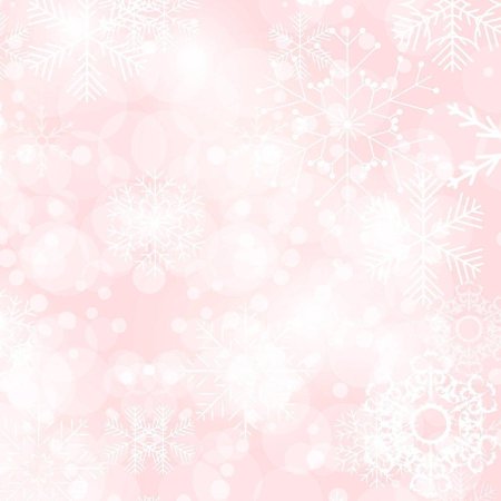 Розовый фон со снежинками