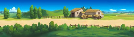 Фон для игры деревня