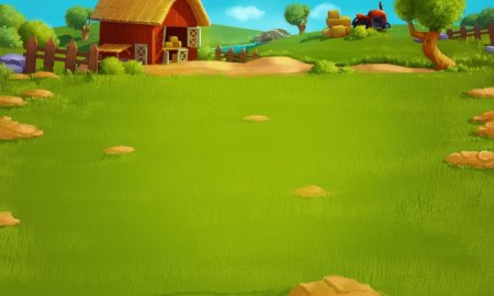 Мультяшная Поляна с домиками