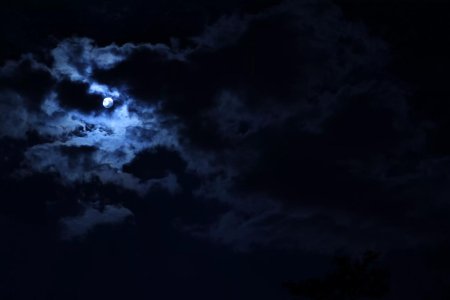 Night sky moon
