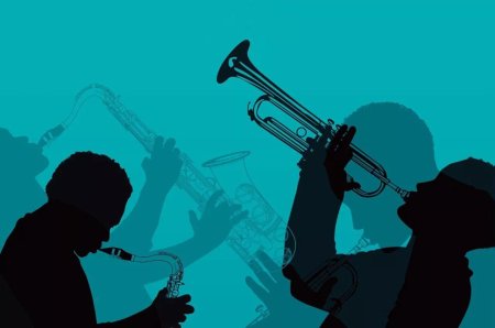 Джаз силуэт музыканты
