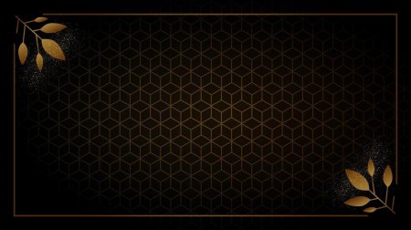 Золотой орнамент на черном фоне