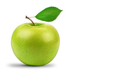 Яблоки на белом фоне