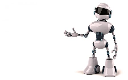 Робот на белом фоне