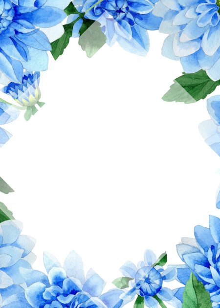 Рамка в голубых тонах