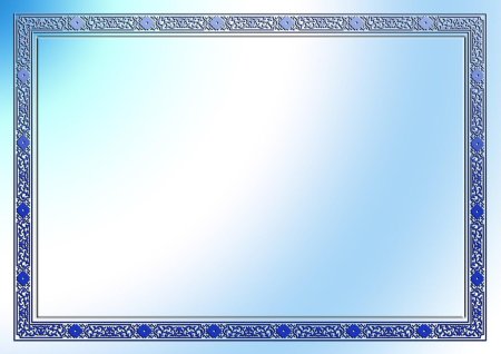 Голубой фон с рамкой